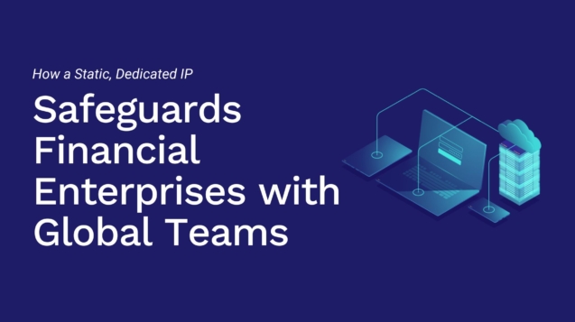 banner image with a network of laptops and a text VPN for financial enterprises