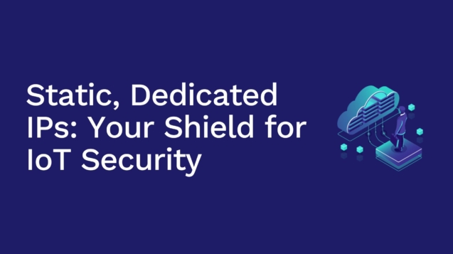 banner image with a network manager person looking at a server with a text IoT VPN security